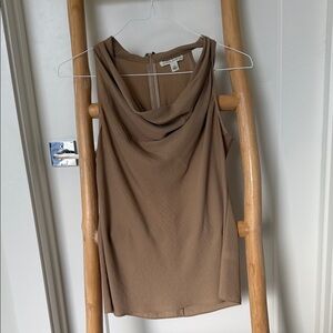 Banana Republic Taupe Cowl-Neck Sleeveless Top
